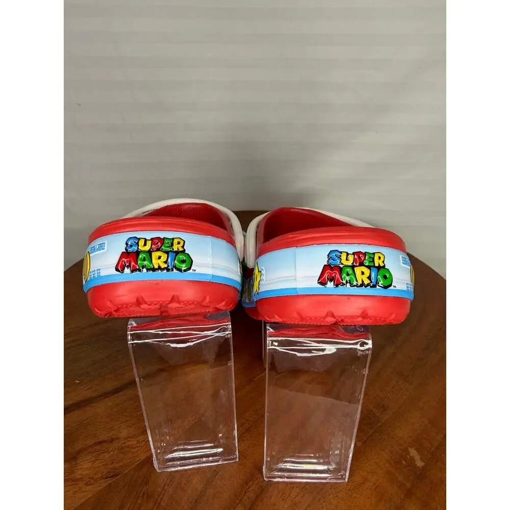 NWT Crocs Kids Super Mario Light-Up C9 Clog Red Blue Lights
